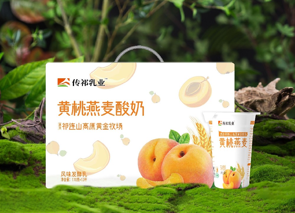 黄桃燕麦酸奶